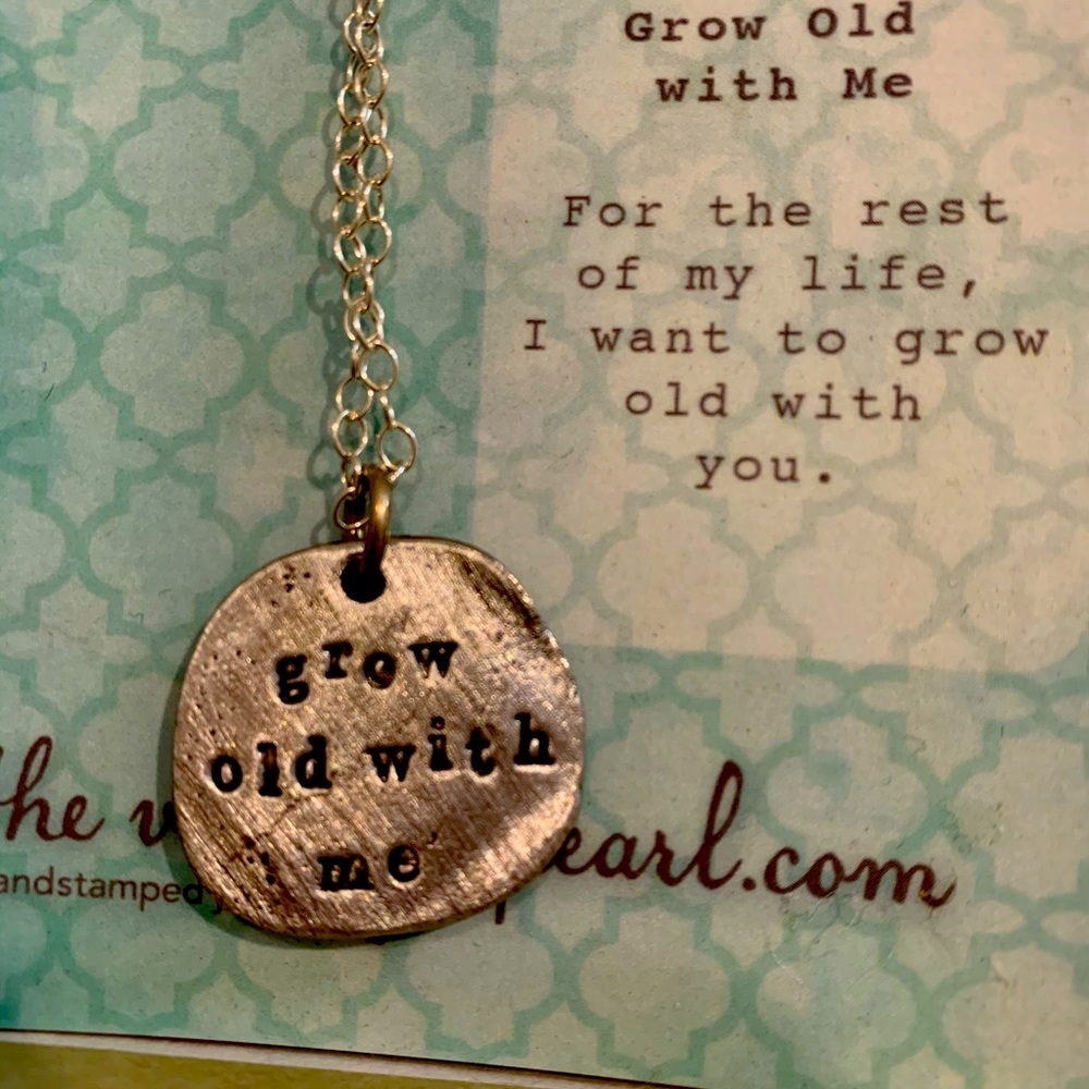 Hand stamped pendant.